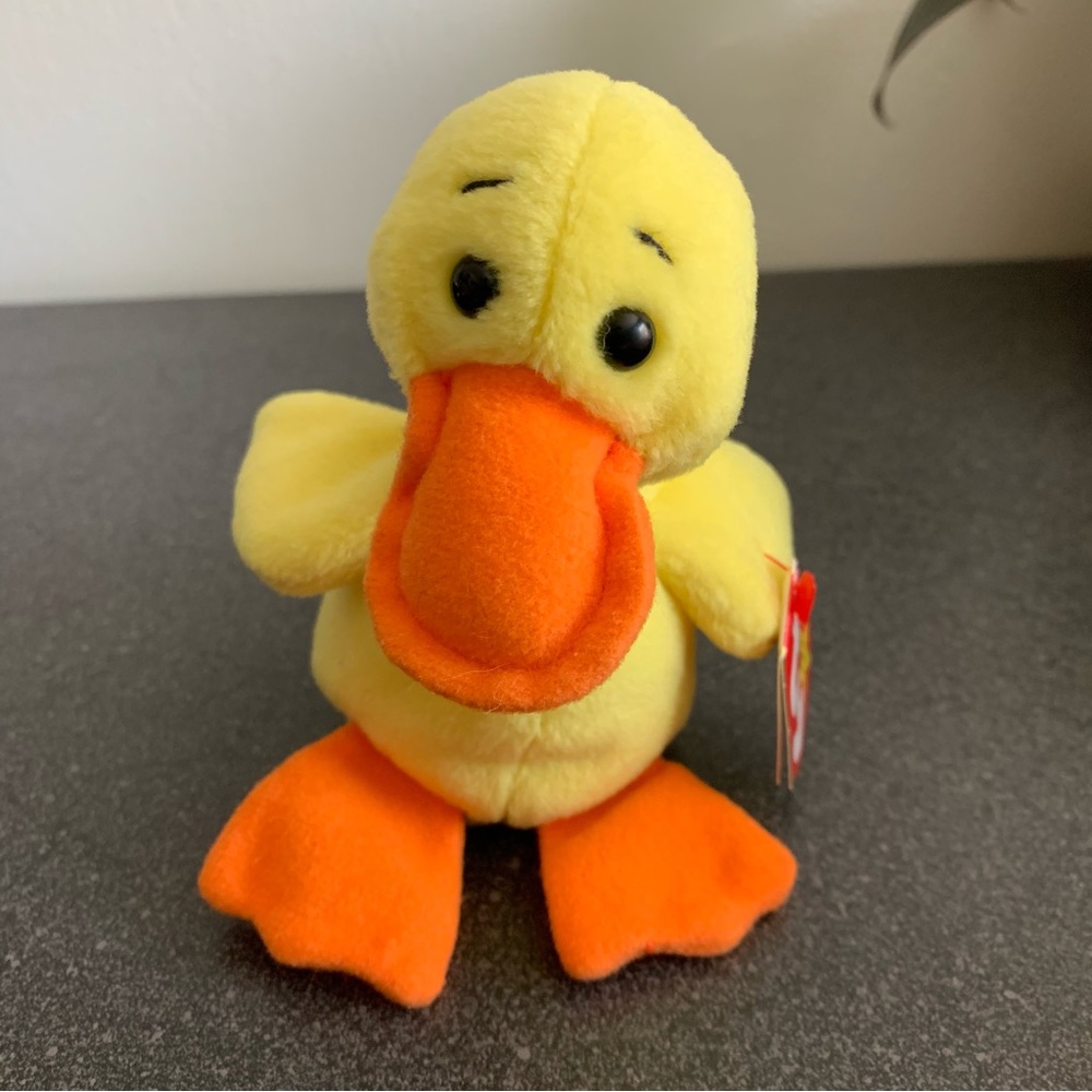 3/$12! Ty Beanie Baby - Quackers the Duck - NWT!